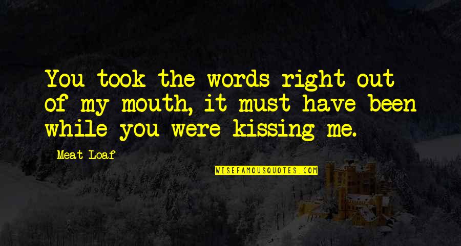 Famous Pre Game Quotes By Meat Loaf: You took the words right out of my