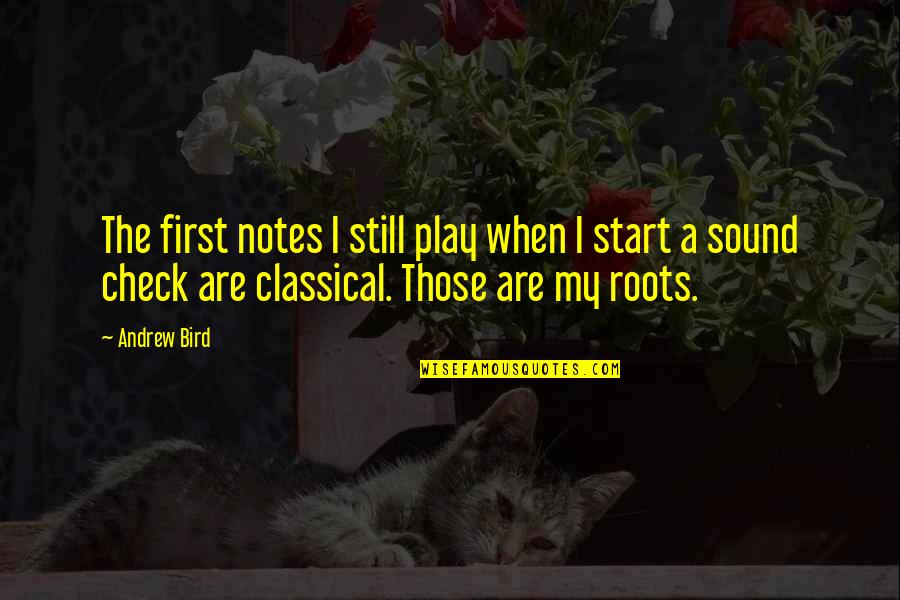 Famous Realisation Quotes By Andrew Bird: The first notes I still play when I