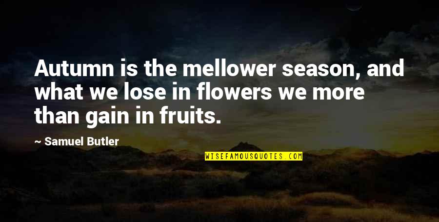 Famous Ring Lardner Quotes By Samuel Butler: Autumn is the mellower season, and what we