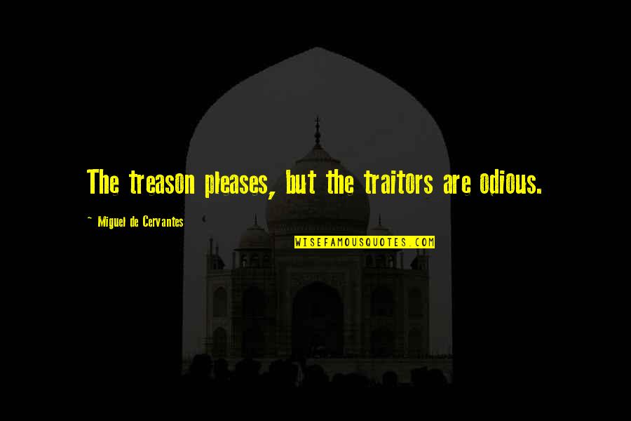 Famous Sale Quotes By Miguel De Cervantes: The treason pleases, but the traitors are odious.