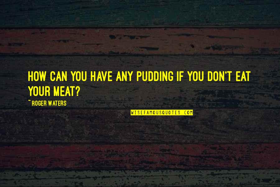 Famous Second Chance Love Quotes By Roger Waters: How can you have any pudding if you