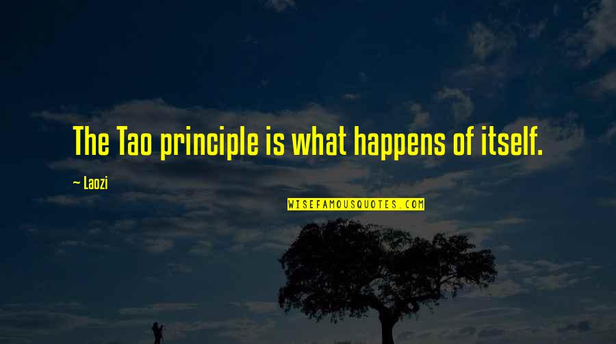 Famous Sprinter Quotes By Laozi: The Tao principle is what happens of itself.