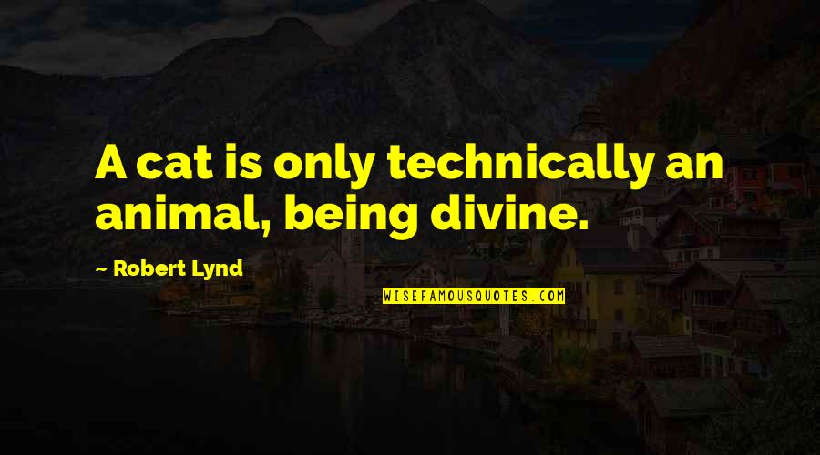 Famous Squat Quotes By Robert Lynd: A cat is only technically an animal, being Famous Squat Quotes By Robert Lynd: A cat is only technically an animal, being