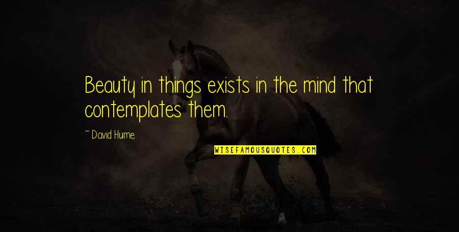 Famous Toast Quotes By David Hume: Beauty in things exists in the mind that
