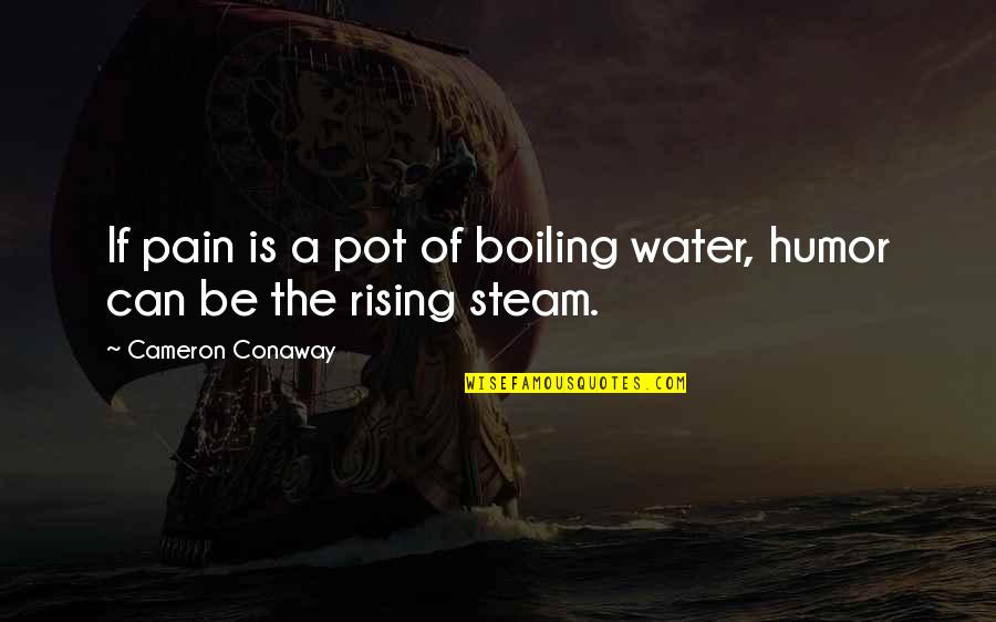 Famous Trademark Quotes By Cameron Conaway: If pain is a pot of boiling water,