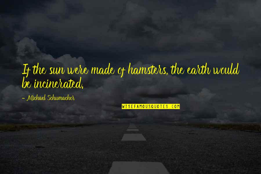 Famous Trombone Quotes By Michael Schumacher: If the sun were made of hamsters, the