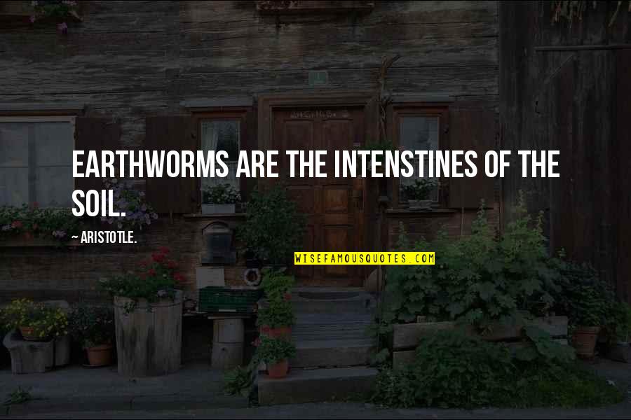 Famous Weapon Quotes By Aristotle.: Earthworms are the intenstines of the soil.