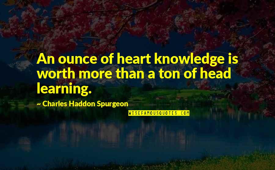 Famous Wedding Speeches Quotes By Charles Haddon Spurgeon: An ounce of heart knowledge is worth more