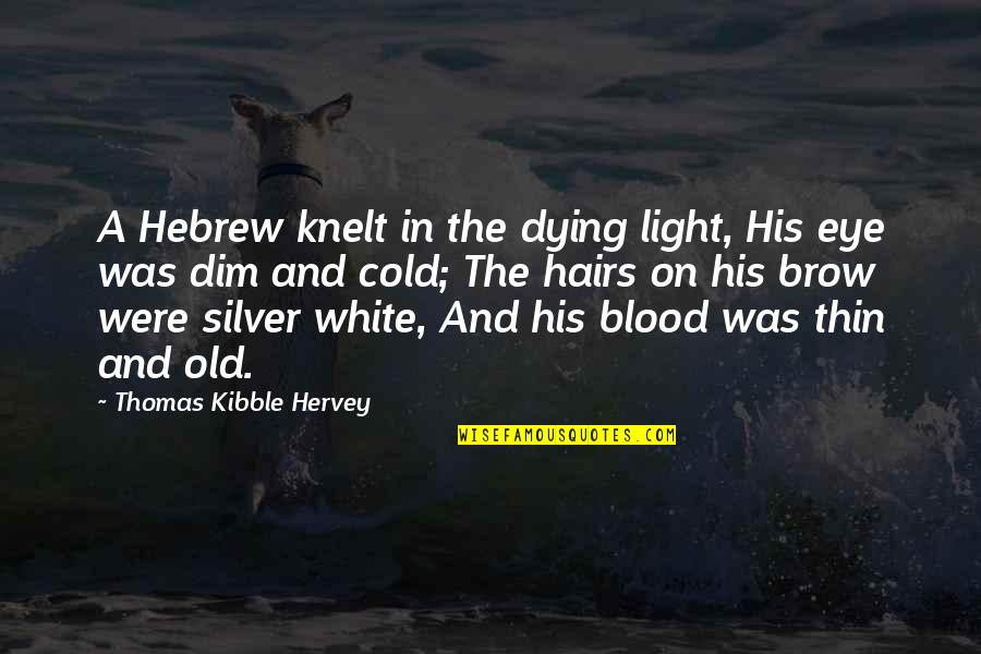 Famous Wyatt Earp Quotes By Thomas Kibble Hervey: A Hebrew knelt in the dying light, His