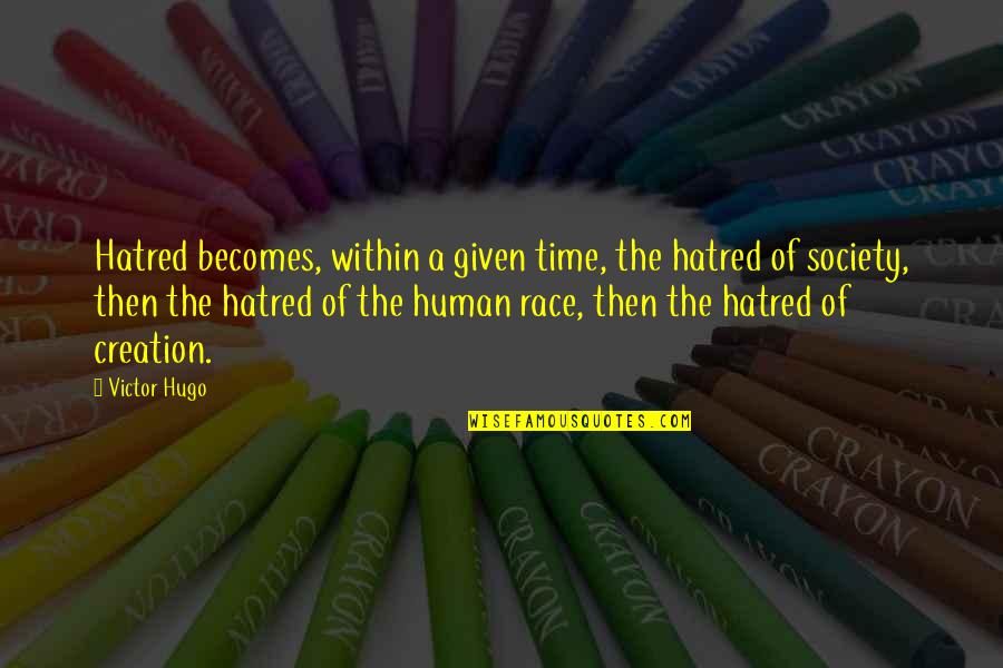 Famous X File Quotes By Victor Hugo: Hatred becomes, within a given time, the hatred