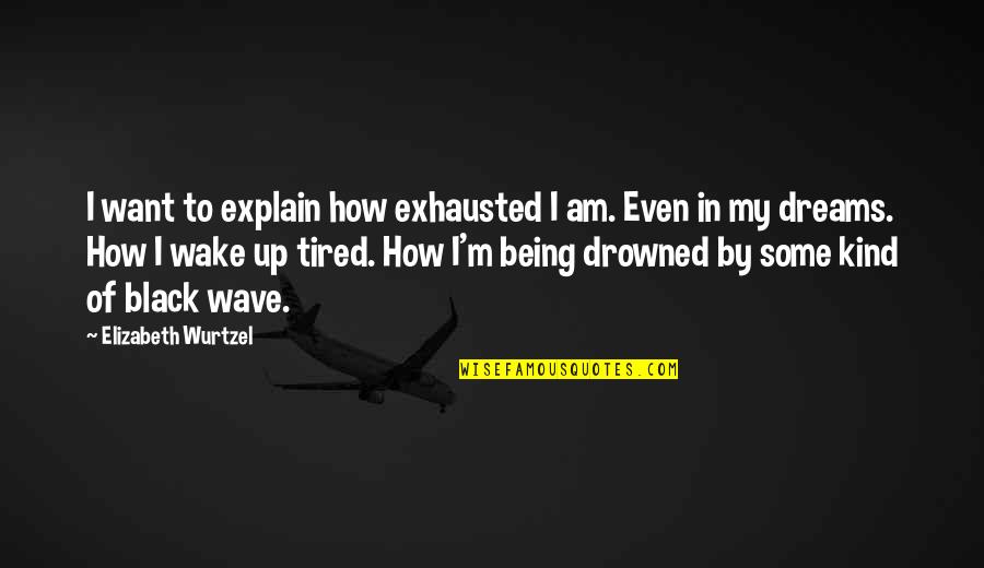 Famous Zebras Quotes By Elizabeth Wurtzel: I want to explain how exhausted I am.