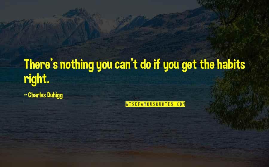 Famouser Quotes By Charles Duhigg: There's nothing you can't do if you get