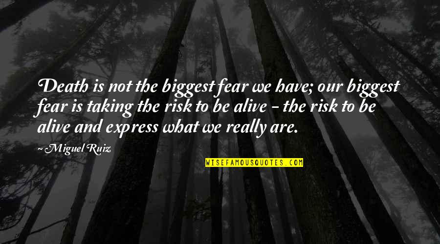 Fanaroff Neonatology Quotes By Miguel Ruiz: Death is not the biggest fear we have;
