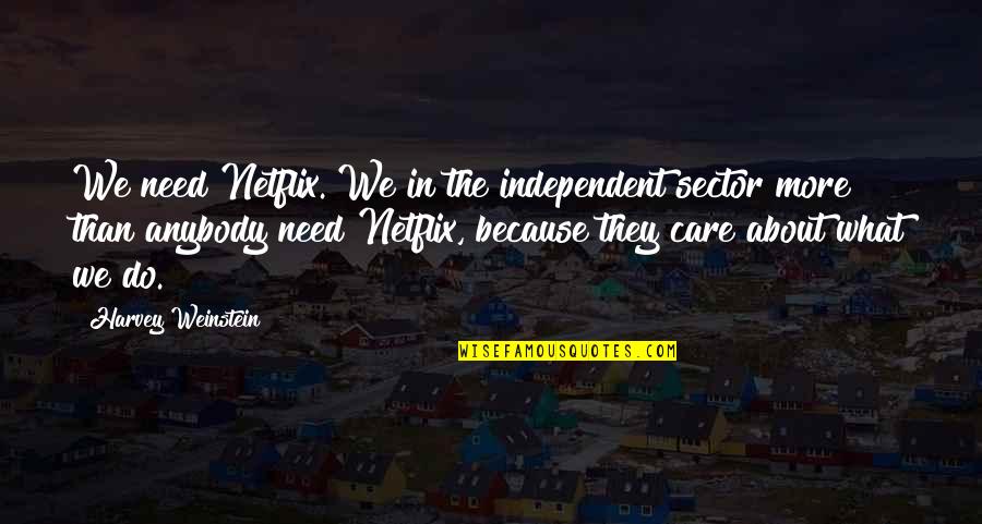 Fanaticised Quotes By Harvey Weinstein: We need Netflix. We in the independent sector