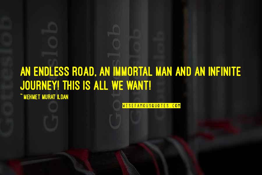 Fanciulli Enchilada Quotes By Mehmet Murat Ildan: An endless road, an immortal man and an