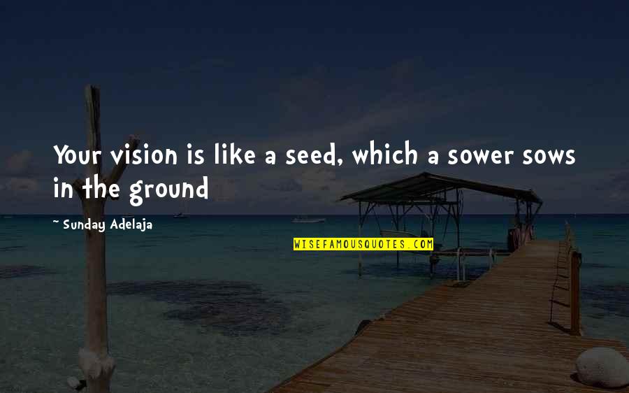 Fancy Free Quote Quotes By Sunday Adelaja: Your vision is like a seed, which a