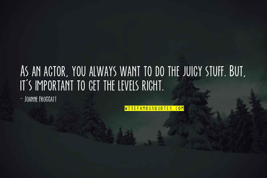 Fancy White Machinery Quotes By Joanne Froggatt: As an actor, you always want to do