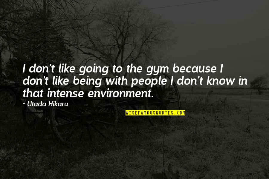 Fand Quotes By Utada Hikaru: I don't like going to the gym because Fand Quotes By Utada Hikaru: I don't like going to the gym because