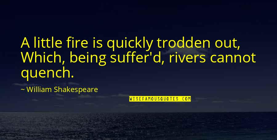 Fangirl By Rainbow Rowell Quotes By William Shakespeare: A little fire is quickly trodden out, Which, Fangirl By Rainbow Rowell Quotes By William Shakespeare: A little fire is quickly trodden out, Which,