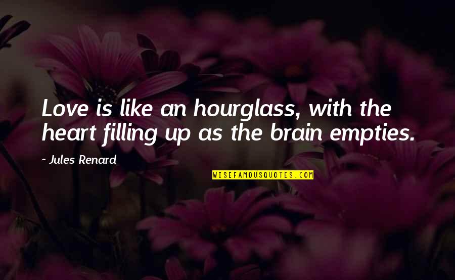 Fanhood Quotes By Jules Renard: Love is like an hourglass, with the heart