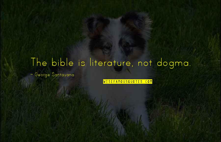 Fannar Gauti Quotes By George Santayana: The bible is literature, not dogma.