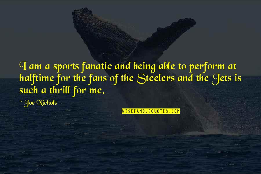 Fans In Sports Quotes By Joe Nichols: I am a sports fanatic and being able