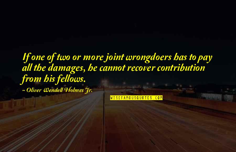 Fantails Candy Quotes By Oliver Wendell Holmes Jr.: If one of two or more joint wrongdoers Fantails Candy Quotes By Oliver Wendell Holmes Jr.: If one of two or more joint wrongdoers