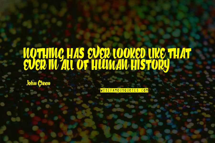 Fantasise Quotes By John Green: NOTHING HAS EVER LOOKED LIKE THAT EVER IN