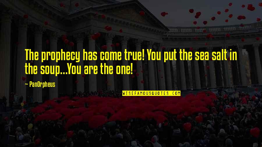 Fantasy Come True Quotes By PanOrpheus: The prophecy has come true! You put the