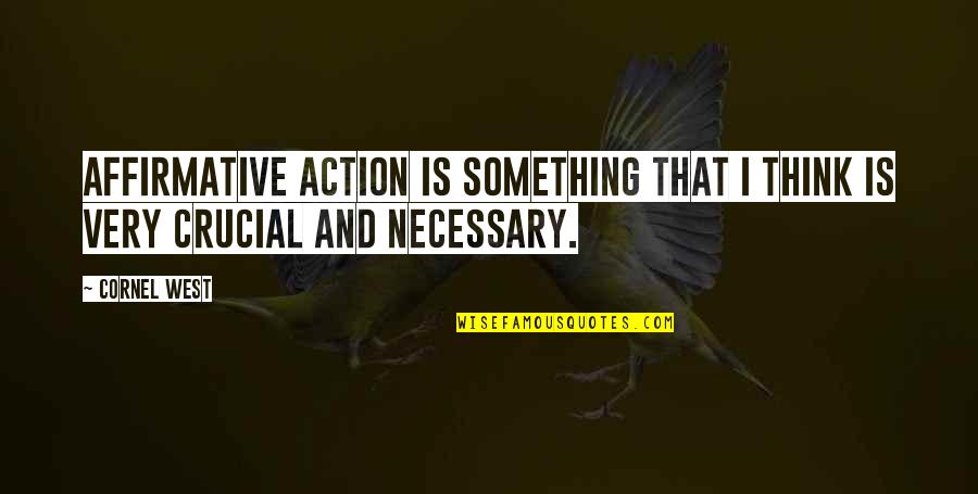 Faptele Rele Quotes By Cornel West: Affirmative action is something that I think is