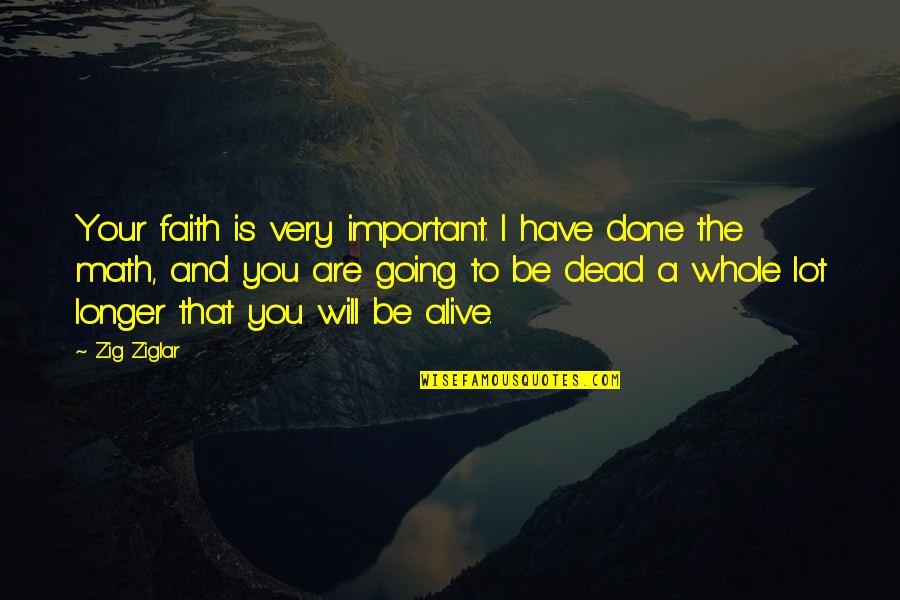 Faqeer Love Quotes By Zig Ziglar: Your faith is very important. I have done