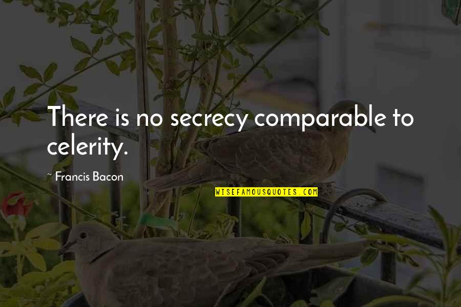 Faquin Gifts Quotes By Francis Bacon: There is no secrecy comparable to celerity.
