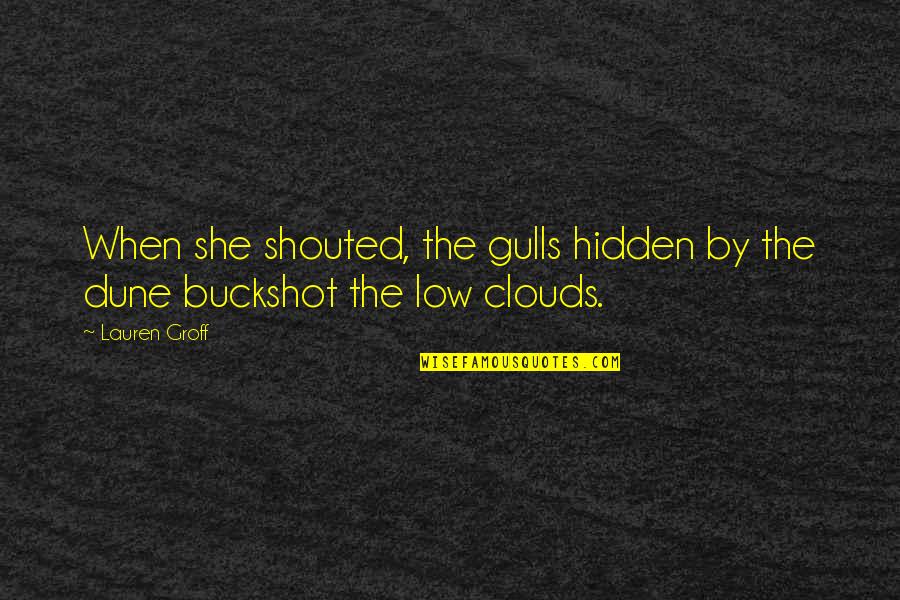 Far Away From Mother Quotes By Lauren Groff: When she shouted, the gulls hidden by the