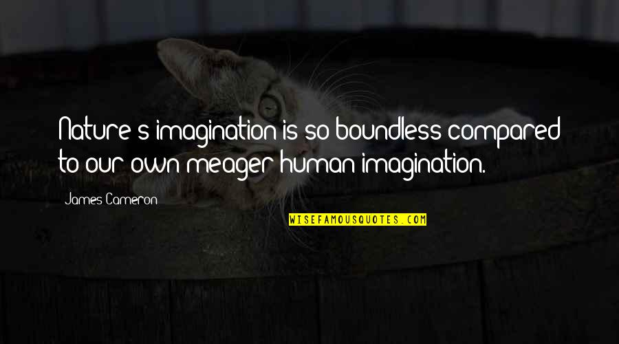 Far Away Relationships Quotes By James Cameron: Nature's imagination is so boundless compared to our