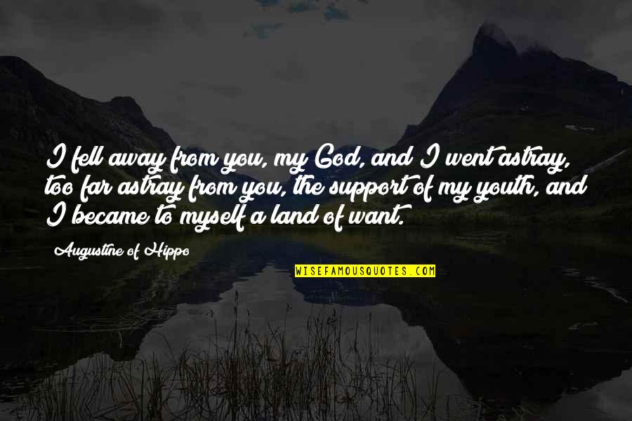 Far Far Away Land Quotes By Augustine Of Hippo: I fell away from you, my God, and