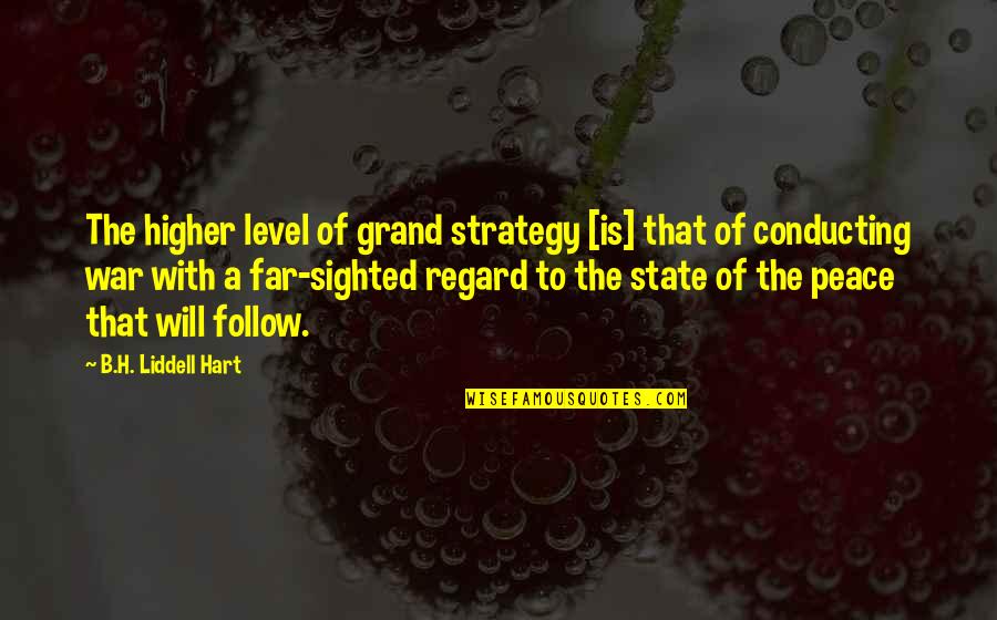 Far Sighted Quotes By B.H. Liddell Hart: The higher level of grand strategy [is] that