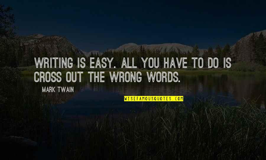 Farallones Institute Quotes By Mark Twain: Writing is easy. All you have to do