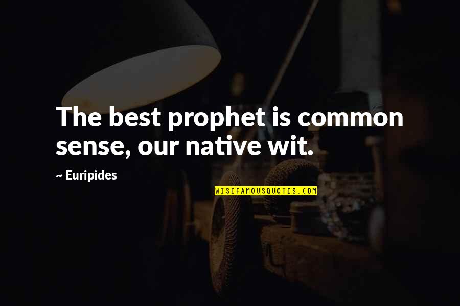 Faramarz Mahdavi Quotes By Euripides: The best prophet is common sense, our native