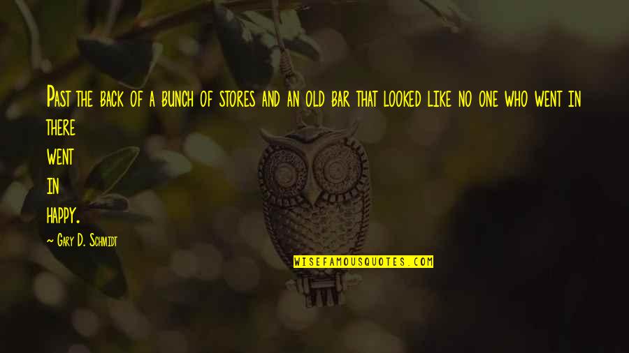 Faramarz Moeen Ziai Quotes By Gary D. Schmidt: Past the back of a bunch of stores Faramarz Moeen Ziai Quotes By Gary D. Schmidt: Past the back of a bunch of stores