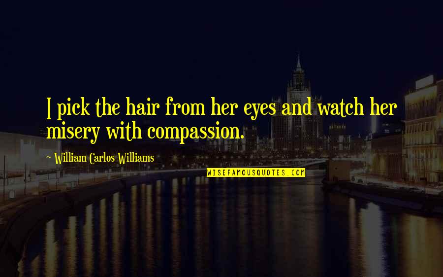Faramarz Moeen Ziai Quotes By William Carlos Williams: I pick the hair from her eyes and Faramarz Moeen Ziai Quotes By William Carlos Williams: I pick the hair from her eyes and
