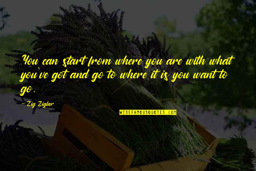 Farayad Quotes By Zig Ziglar: You can start from where you are with Farayad Quotes By Zig Ziglar: You can start from where you are with