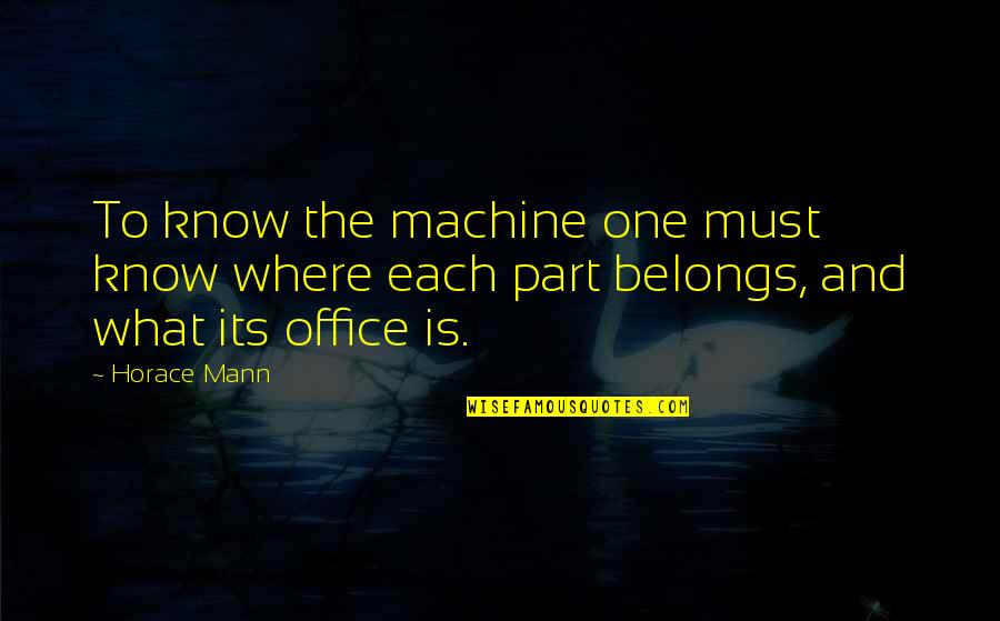 Farben Arbeitsblatt Quotes By Horace Mann: To know the machine one must know where