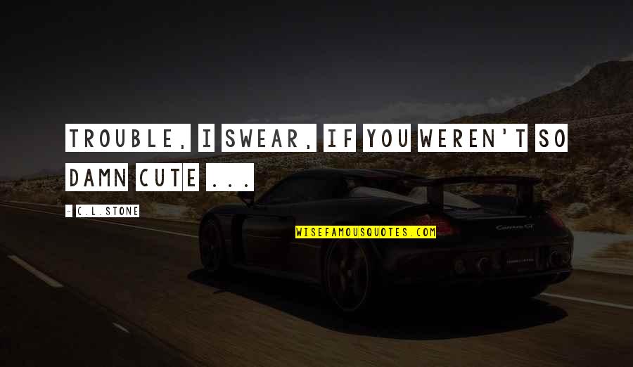 Fardeau Deau Quotes By C.L.Stone: Trouble, I swear, if you weren't so damn