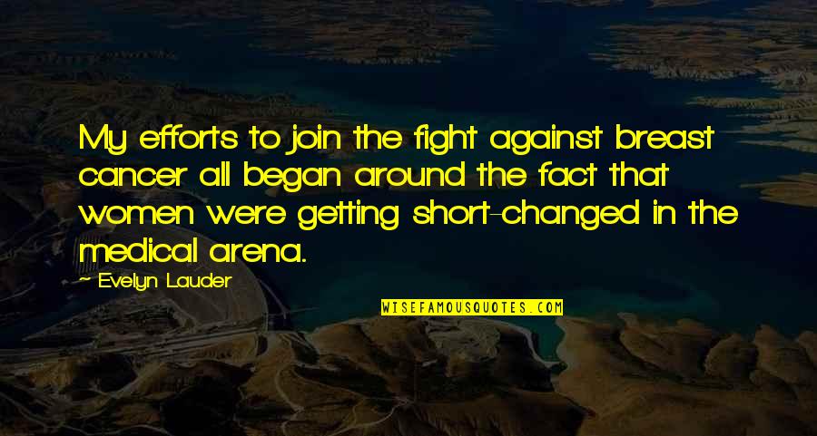 Farion Business Quotes By Evelyn Lauder: My efforts to join the fight against breast