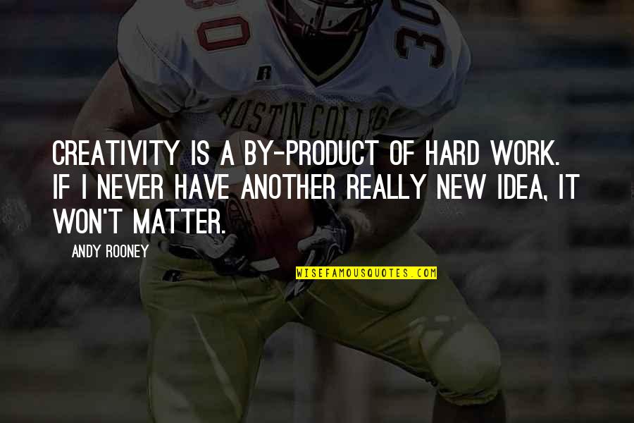 Farlim Quotes By Andy Rooney: Creativity is a by-product of hard work. If
