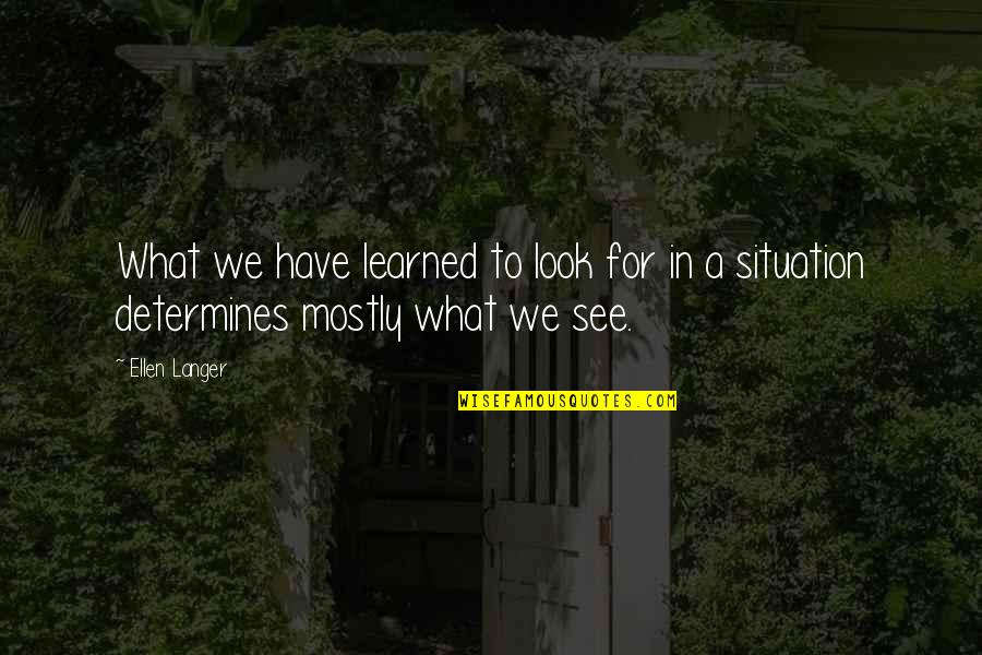 Farmandia Quotes By Ellen Langer: What we have learned to look for in