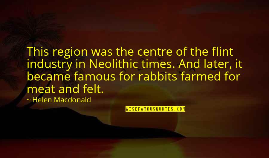 Farmed Quotes By Helen Macdonald: This region was the centre of the flint