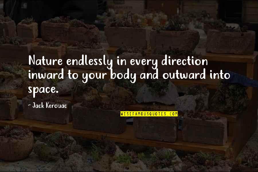 Farmhand Kchn Quotes By Jack Kerouac: Nature endlessly in every direction inward to your
