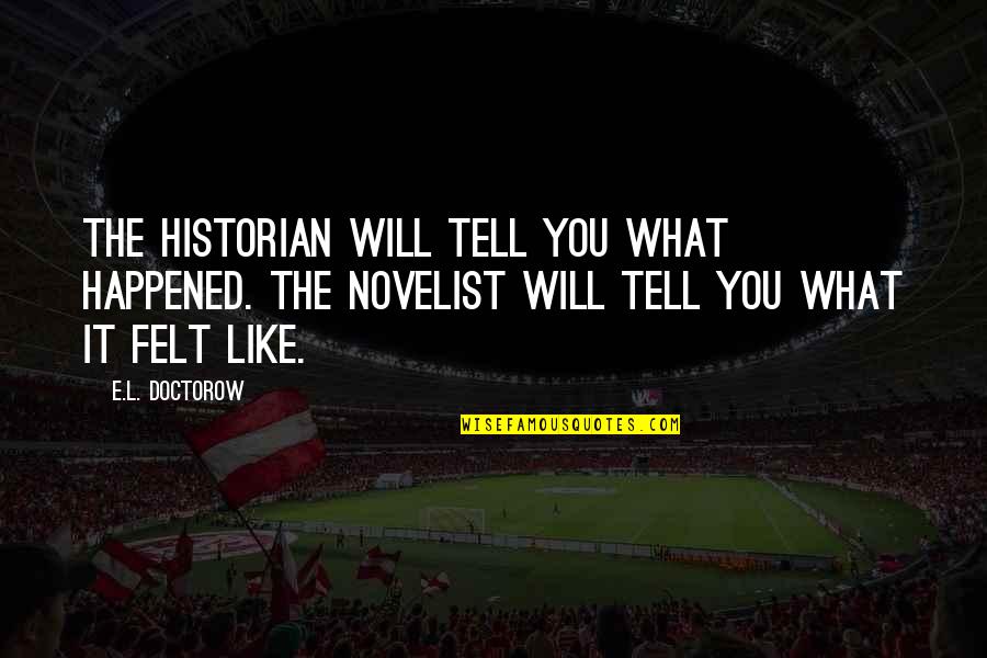 Farncombe Fresh Quotes By E.L. Doctorow: The historian will tell you what happened. The Farncombe Fresh Quotes By E.L. Doctorow: The historian will tell you what happened. The