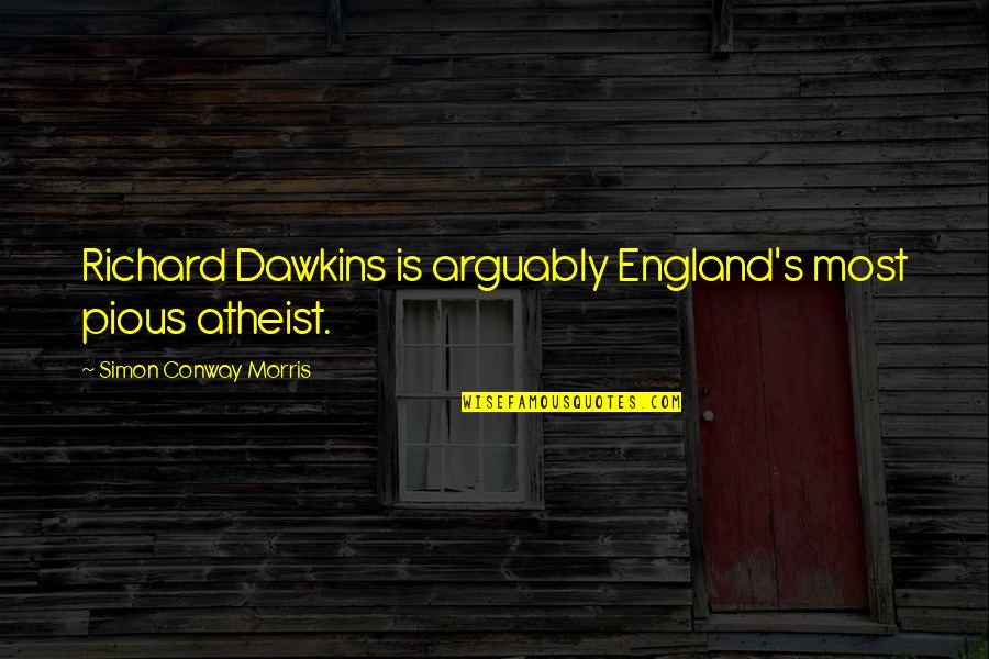Farolito Jr Quotes By Simon Conway Morris: Richard Dawkins is arguably England's most pious atheist.
